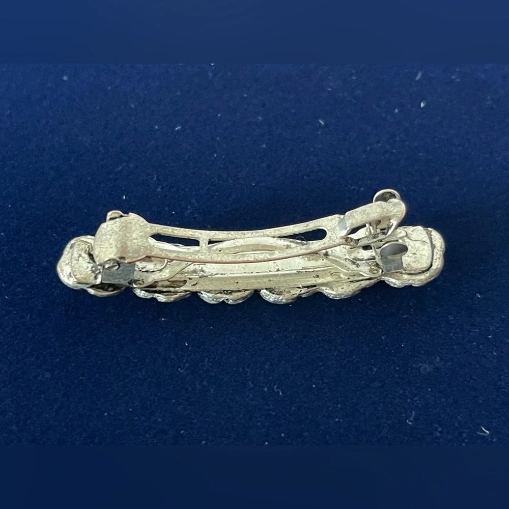 Vintage Sterling silver hair clip wedding veil clip
